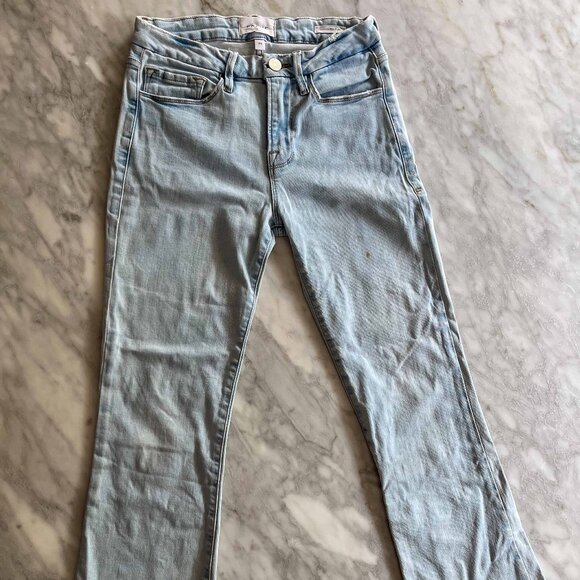 Frame Le Crop Mini Boot Jeans Light Wash – Size 25 - Picture 1 of 8